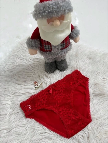 DANTELLİ KIRMIZI KÜLOT