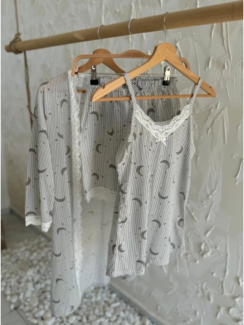 ŞORTLU 3LÜ PİJAMA TAKIMI