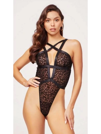 TRANSPARAN LEOPAR BODYSUİT