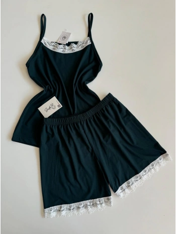 ZÜMRÜT YEŞİL ŞORT PİJAMA TAKIM