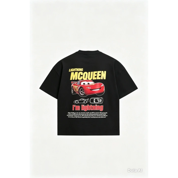 2li Mcquenn and Sally Cars Arabalar Unisex Oversize Çift Tişört