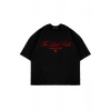 The Last Peak Baskılı Siyah Oversize Unisex Tshirt