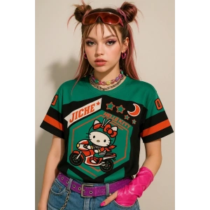 Motorbike Hello Kitty Detail Unisex Jersey Forma