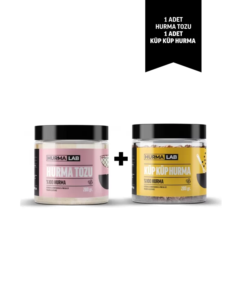 Hurma Tozu 280 gr. + Küp Küp Hurma 280 gr.