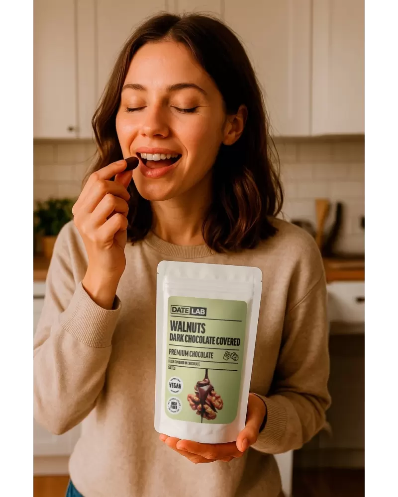 Şekersiz Çikolata Kaplı Ceviz 2 Adet x 50 gr.