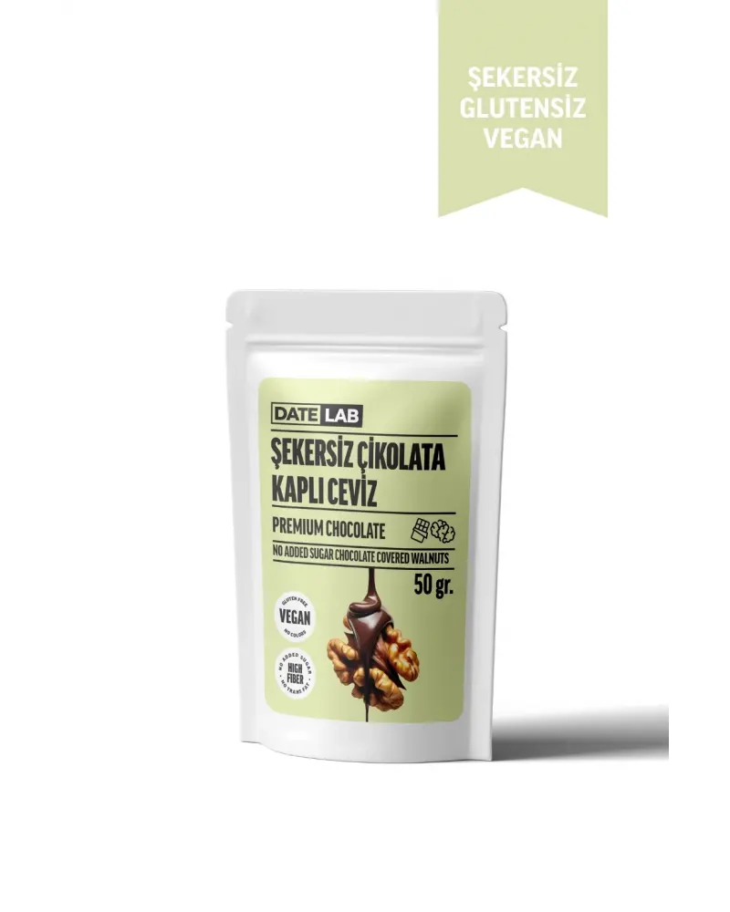 Şekersiz Çikolata Kaplı Ceviz 50 gr.