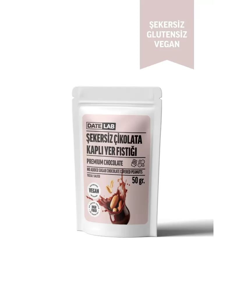 Şekersiz Çikolata Kaplı Yer Fıstığı 50 gr.