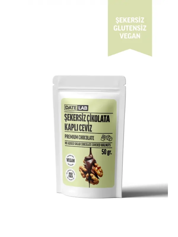 Şekersiz Çikolata Kaplı Ceviz 50 gr.