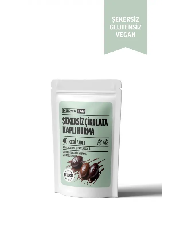 Şekersiz Çikolata Kaplı Hurma 50 gr.