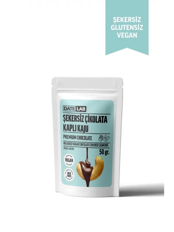 Şekersiz Çikolata Kaplı Kaju 50 gr.
