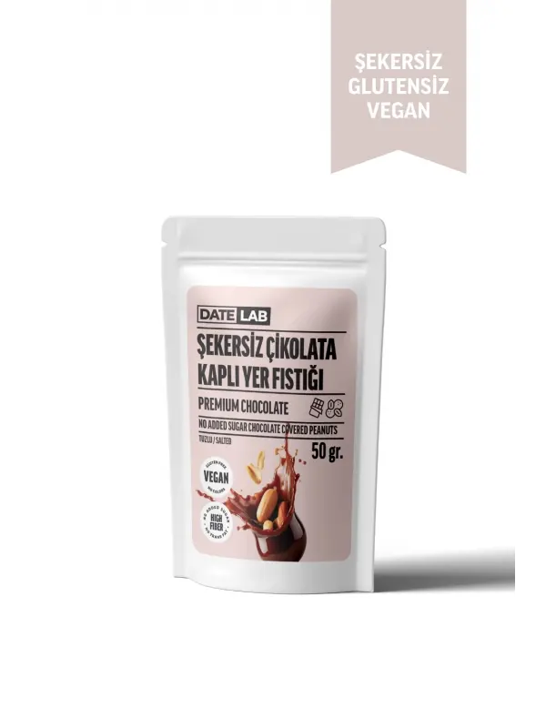 Şekersiz Çikolata Kaplı Yer Fıstığı 50 gr.