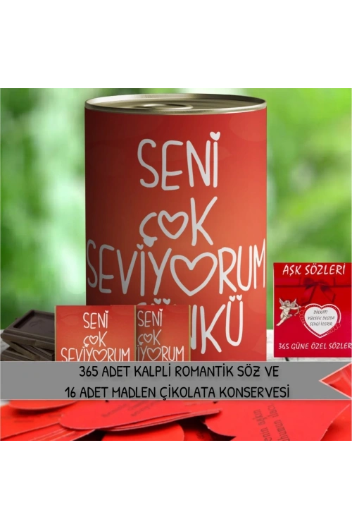 Madlen Çikolatalı Romantik Hediye Konservesi