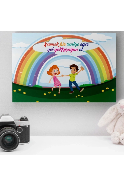 Romantik Tasarımlı Mini Kanvas Tablo - No13