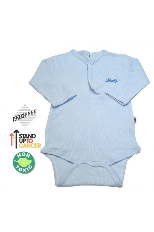 Sema Baby Uzun Kol Kaşkorse Badi (Body) - Mavi  0-6 Ay