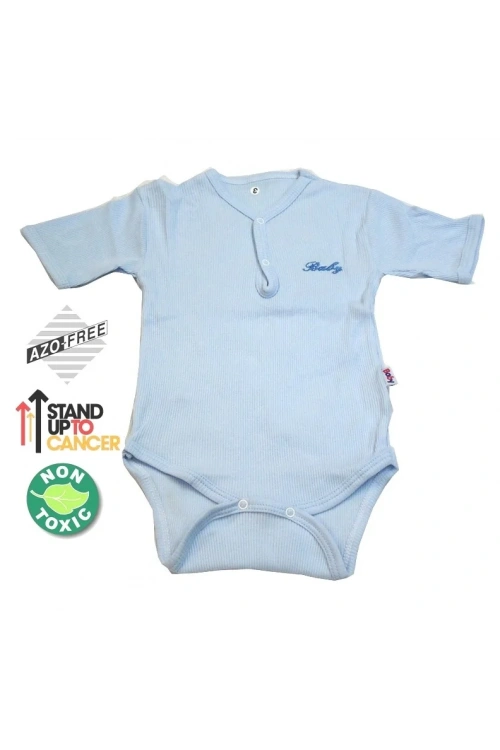 Sema Baby Yarım Kol Kaşkorse Badi (Body) - Mavi  0-6 Ay