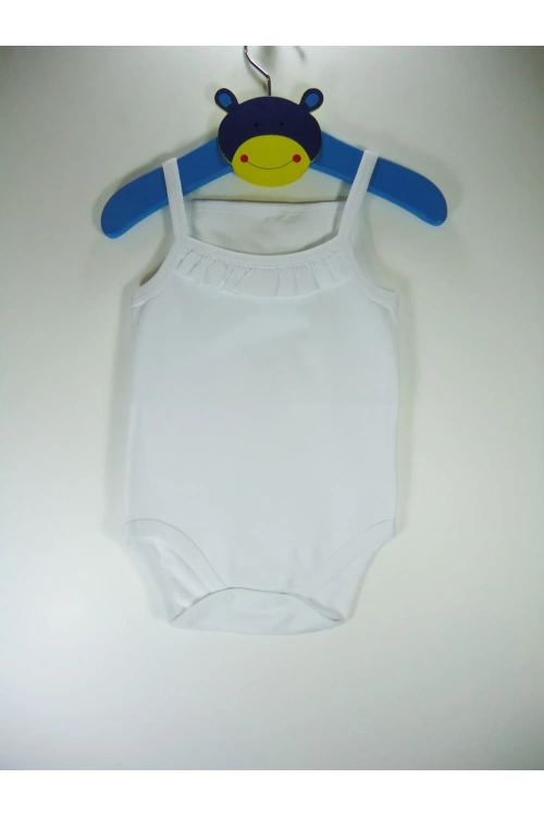 Sema Bebe Penye ip Askılı Badi (Body) - Beyaz 3-6 Ay