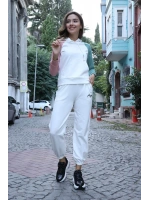 Kanguru Cepli Sweatshirt - BEYAZ