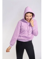 Kapüşonlu Şardonlu Sweatshirt-LİLA