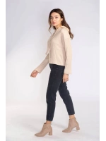 Kapüşonlu Triko Sweatshirt-BEJ
