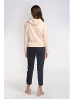 Kapüşonlu Triko Sweatshirt-BEJ