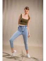 Lastik Detaylı Slim Fit Jeans - MAVİ