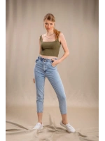 Lastik Detaylı Slim Fit Jeans - MAVİ