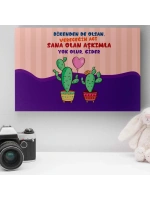 Romantik Tasarımlı Mini Kanvas Tablo - No9