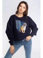 Şardonlu Sweatshirt-LACİVERT