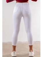 Yüksek Bel Skinny Jean Pantolon  - BEYAZ
