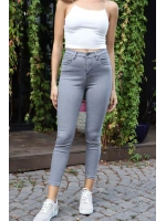 Yüksek Bel Skinny Jean Pantolon - GRİ