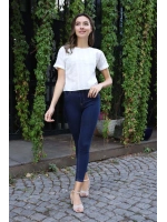 Yüksek Bel Skinny Jean Pantolon  - LACİVERT