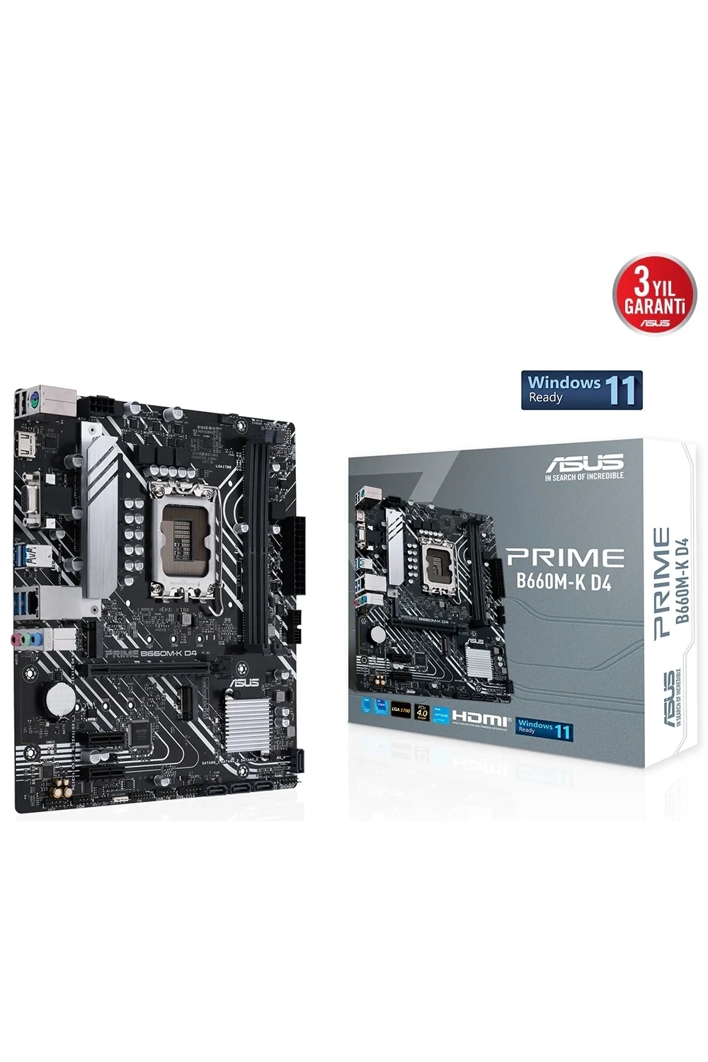 ASUS PRIME B660M-K D4 DDR4 5333(OC) M.2  mATX 1700p
