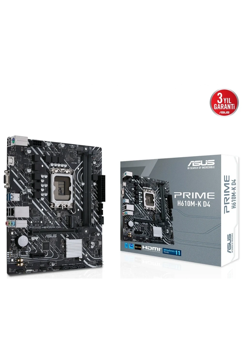 ASUS PRIME H610M-K D4 DDR4 3200(OC) HDMI DP M.2 mATX 1700p