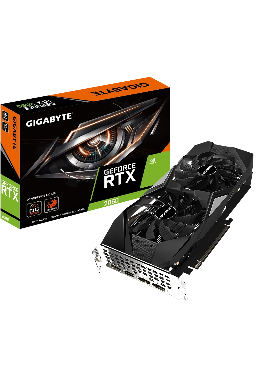 GIGABYTE GV-N2060WF2OC-12GD RTX 2060 12GB GDDR6 DP HDMI 192BİT