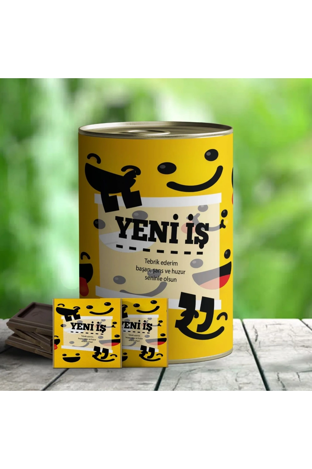 Yeni İş Tebrik Temalı Hediye Çikolata Konservesi