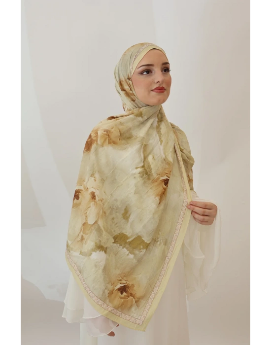 Yazlık Bambu Kraş Şal Yellow