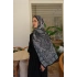ETNİK DESENLİ SİYAH ŞAL