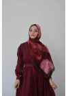 Yazlık Çiçekli Şal Bordo