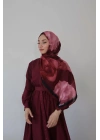 Yazlık Çiçekli Şal Bordo