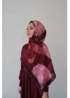Yazlık Çiçekli Şal Bordo