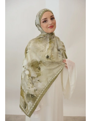 Yazlık bambu kraş şal olive