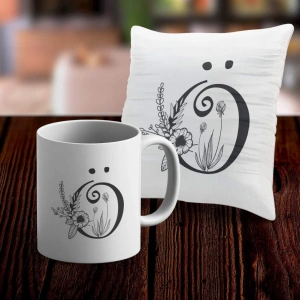 Ö Harfi Tasarımlı Kupa ve Yastık Kılıfı Hediye Seti