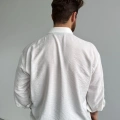 BEYAZ VİSKON KETEN GÖMLEK