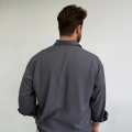 ANTRASİT VİSKON KETEN GÖMLEK