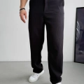 SİYAH BAGGY KALIP FİTİLLİ PANTOLON