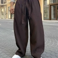 ACI KAHVE KORE KALIP FİTİLLİ BALON BAGGY PANTOLON
