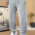 AÇIK GRİ ASİT YIKAMA BOL KALIP EŞOFMAN