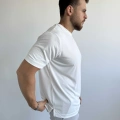 BEYAZ TENCEL MODAL KUMAŞ RELAXFİT TŞÖRT