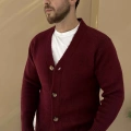 BORDO DÜĞMELİ TRİKO HIRKA