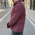 BORDO GABARDİN CROP GÖMLEK